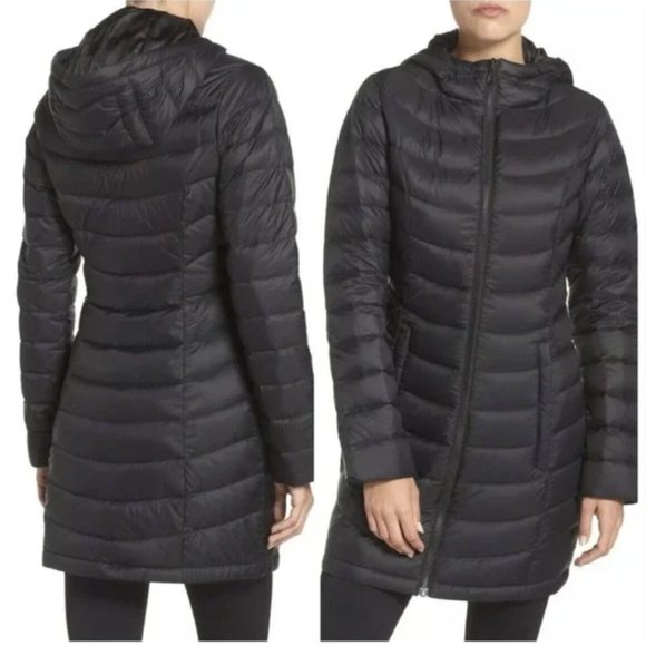 The North Face Jackets & Blazers - North Face Womens 550 Black Long Puffer Hooded Parka Jacket Small